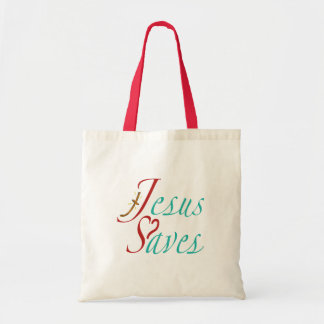 Bolso De Tela Jesús salva cita cristiana