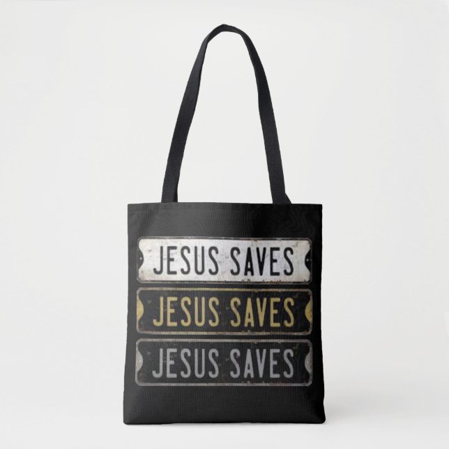 Bolso De Tela Jesus Saves (Anverso)