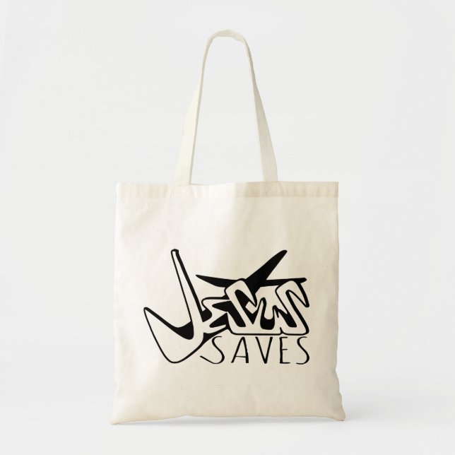 BOLSO DE TELA JESUS SAVES GRAFFITI (Frente)
