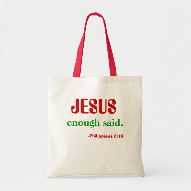 Bolso De Tela Jesús...suficiente declaración (Frente)