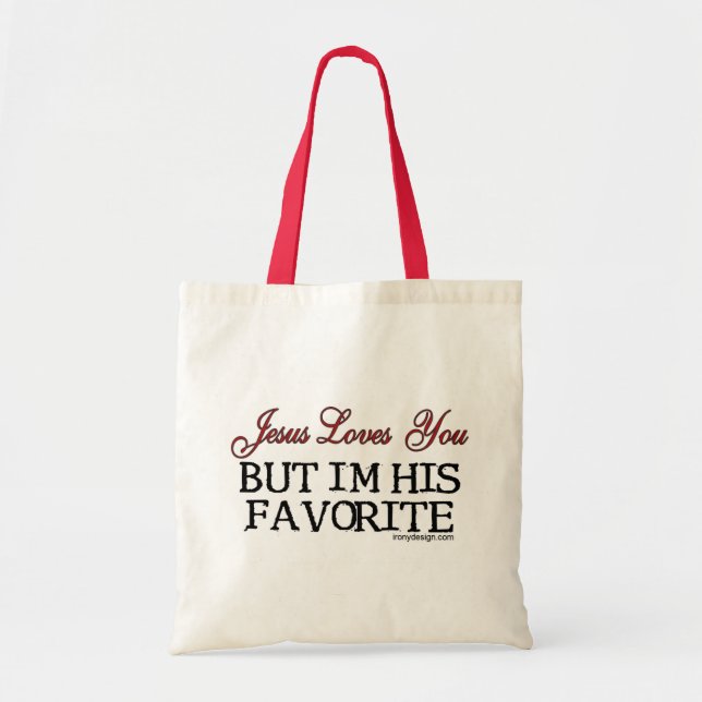 Bolso De Tela Jesús Te Ama Favorito (Frente)