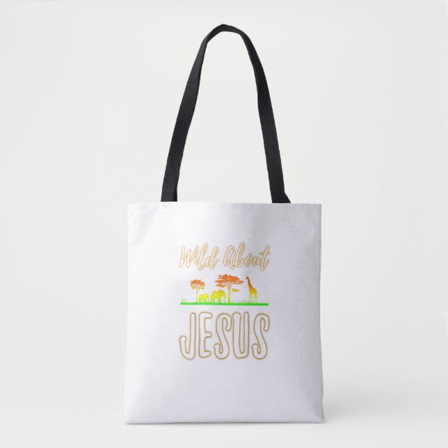 Bolso De Tela Jesús Vbs Hombres Mujeres Niños Salvajes Sobre Jes (Anverso)