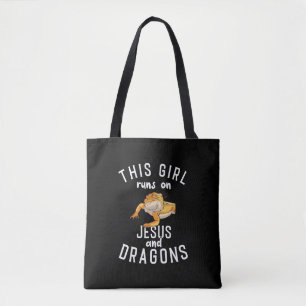 Bolso De Tela Jesús y dragones con barba