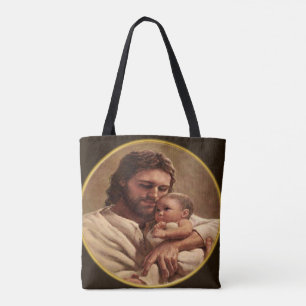 Bolso De Tela Jesús y niño