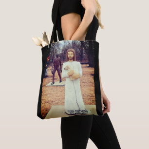 Bolso De Tela Jesús y Sasquatch