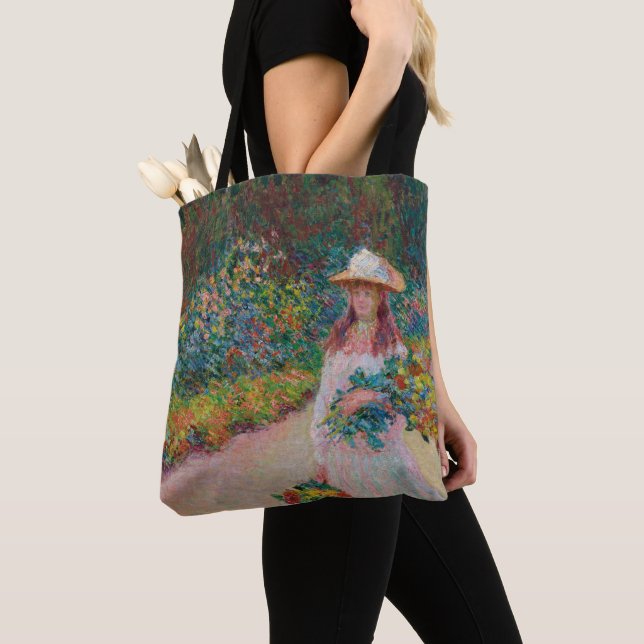 Bolso De Tela Jeune fille dans le jardin de Giverny, 1888 (Detalle)