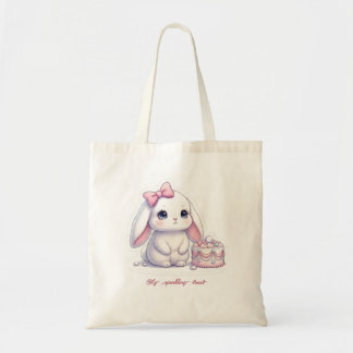 Bolso De Tela Jewel Cake Bunny - Pink Ribbon & Gemstone Sweet