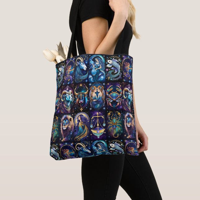 Bolso De Tela Jewel Galaxy Zodiac (Detalle)
