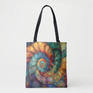 Bolso De Tela Jewel Spiral Shell