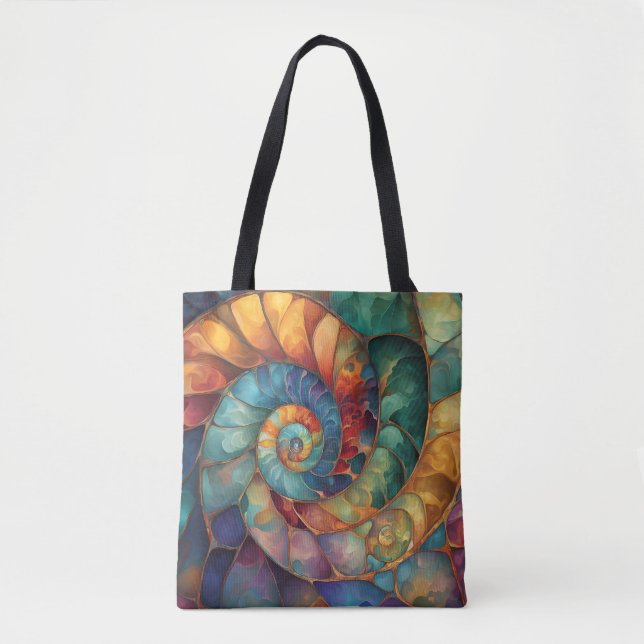 Bolso De Tela Jewel Spiral Shell (Anverso)