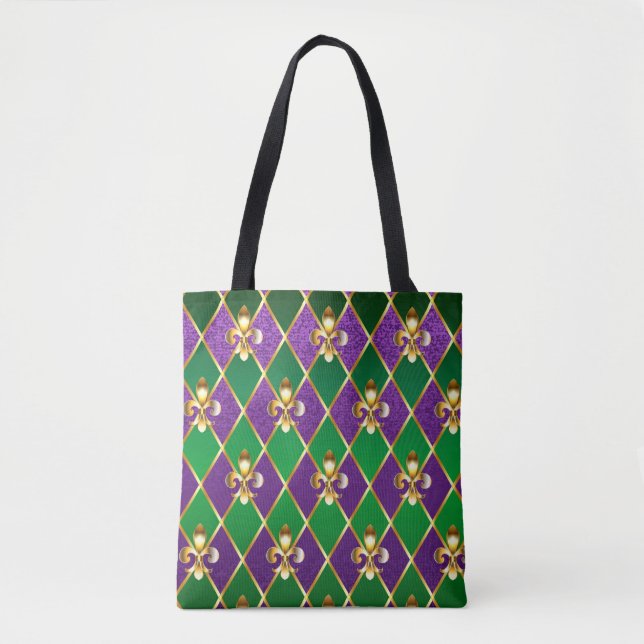 Bolso De Tela Jewelry Background Mardi Gras (Anverso)