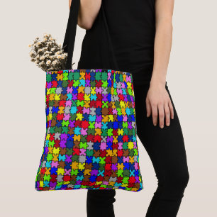 Bolso De Tela Jigsaw autista