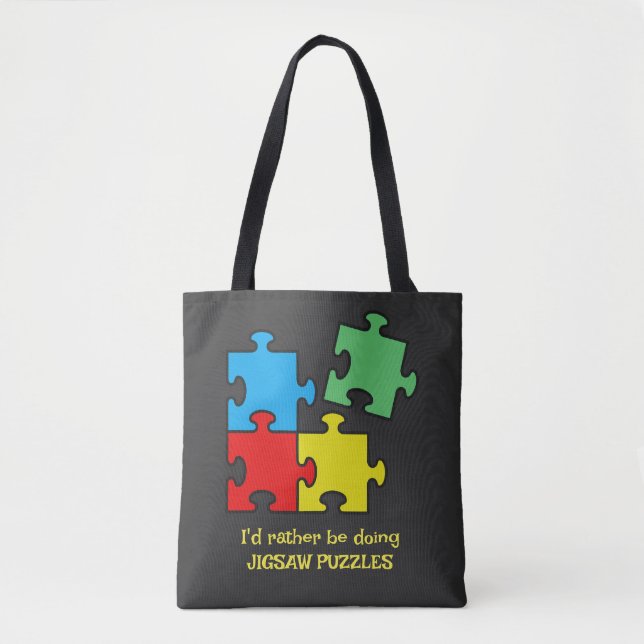 Bolso De Tela Jigsaw Puzzle Pieces Toke Bag (Anverso)