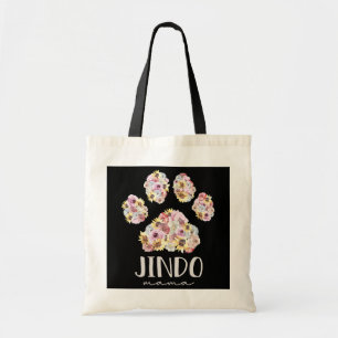 Bolso De Tela Jindo Mama Floral Paw Dog Mom