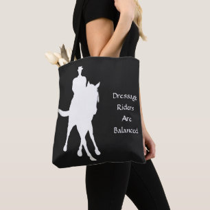 Bolso De Tela Jinete de Doma Está Equilibrado Oscuro