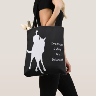 Bolso De Tela Jinete de Doma Está Equilibrado Oscuro