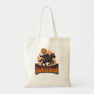 Bolso De Tela Jinete sin Cabeza Naranja Negro Halloween
