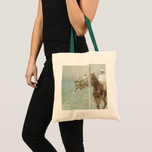 Bolso De Tela Jinetes antes de la carrera por Edgar Degas