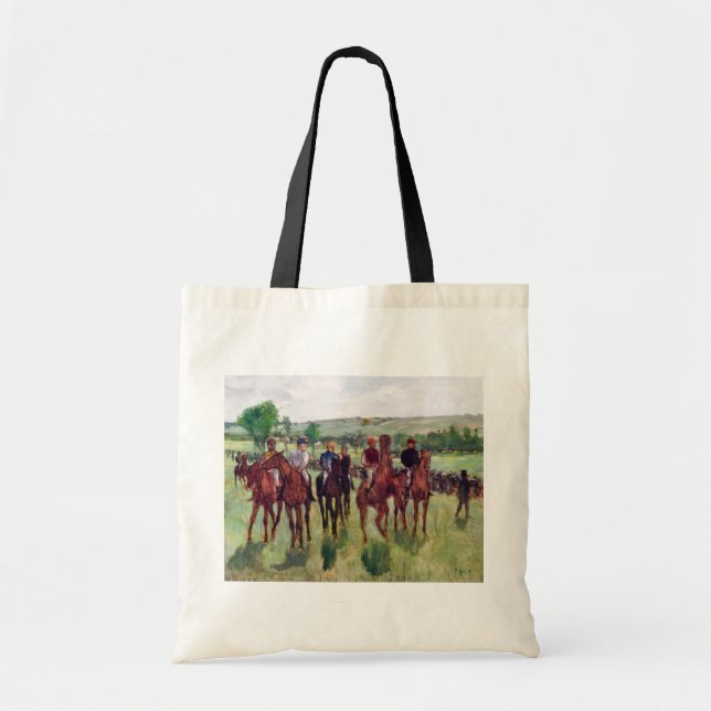 Bolso De Tela Jinetes y caballos de raza, Edgar Degas (Frente)