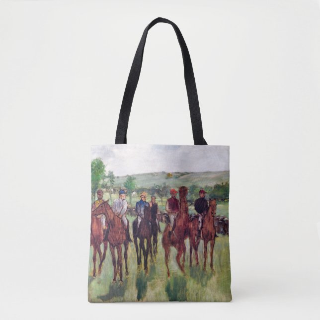 Bolso De Tela Jinetes y caballos de raza, Edgar Degas (Anverso)