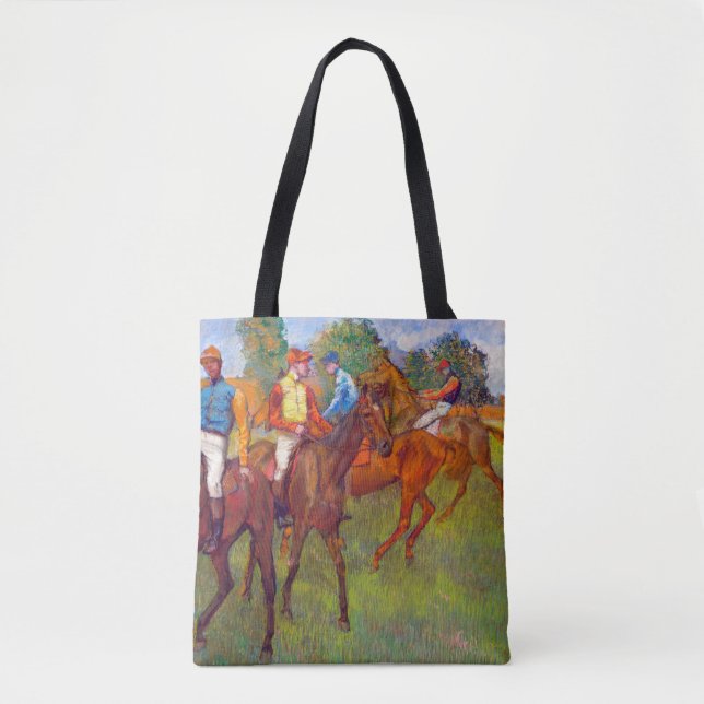 Bolso De Tela Jinetes y caballos de raza, Edgar Degas (Anverso)
