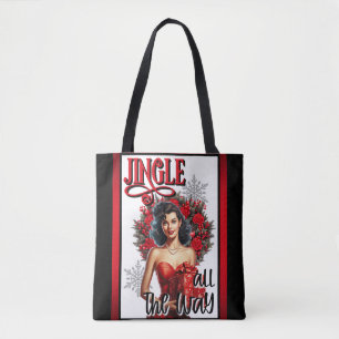 Bolso De Tela Jingle all Way Vintage Pinup