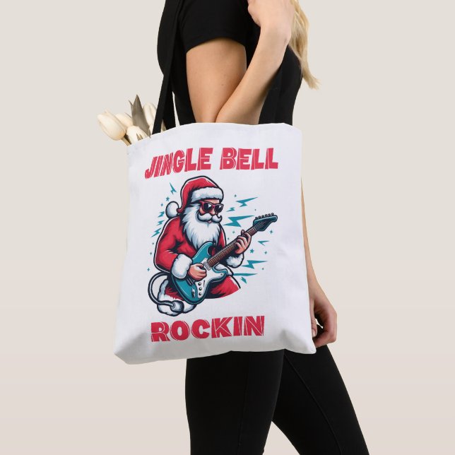 Bolso De Tela Jingle Bell Rockin (Detalle)