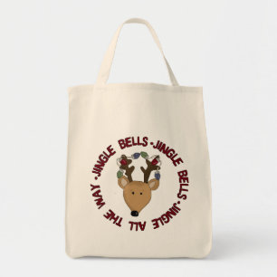 Bolso De Tela Jingle Bells con renos camisetas y regalos