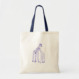 Bolso De Tela jirafa de la momia y del bebé