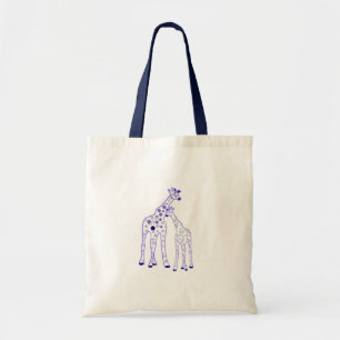 Bolso De Tela jirafa de la momia y del bebé