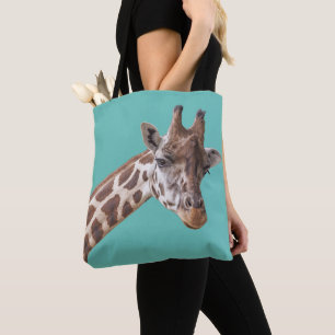 Bolso De Tela Jirafa en verde verde azulado