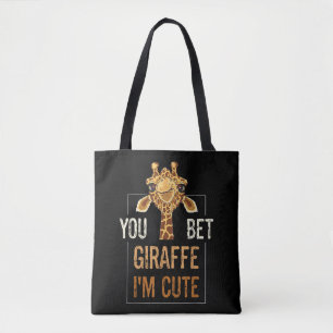 Bolso De Tela Jirafa Sarcastica Adorable Amante de los Animales