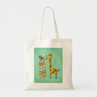 Bolso De Tela Jirafa y gatos