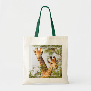 Bolso De Tela Jirafas asomándose por encima de la vegetación