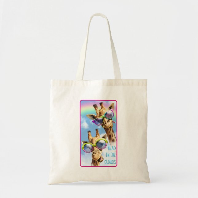 Bolso De Tela jirafas con gafas de sol (Frente)