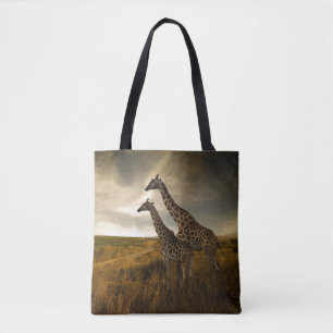 Bolso De Tela Jirafas y el paisaje