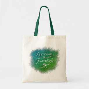 Bolso De Tela Jitter Juice Junkie - arte café transparente.