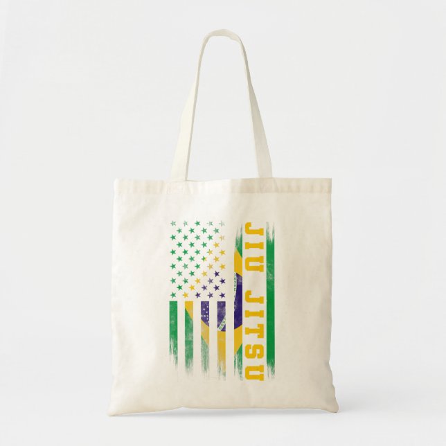Bolso De Tela Jiu Jitsu Brasileño Bjj Brasil Bandera de Estados  (Frente)