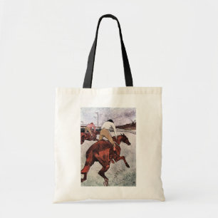 Bolso De Tela Jockey y caballo de carreras, Lautrec