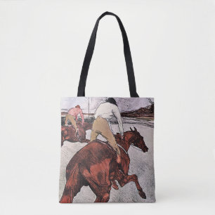Bolso De Tela Jockey y caballo de carreras, Lautrec