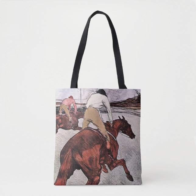 Bolso De Tela Jockey y caballo de carreras, Lautrec (Anverso)
