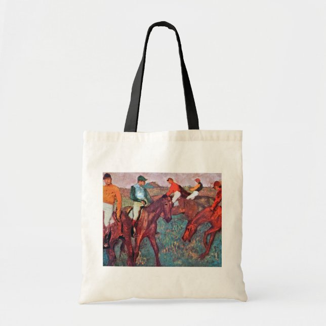 Bolso De Tela Jockey y caballo, Edgar Degas (Frente)