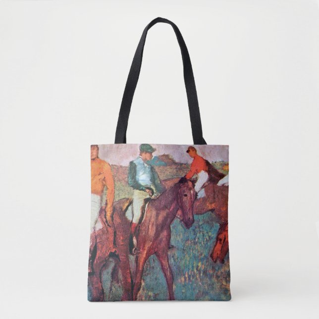 Bolso De Tela Jockey y caballo, Edgar Degas (Anverso)