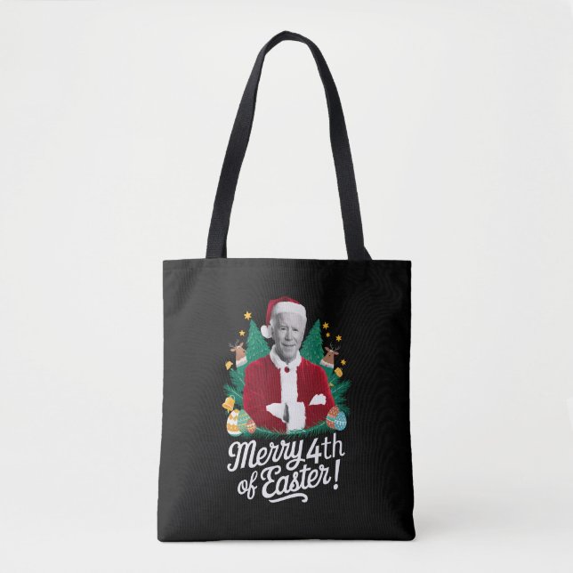Bolso De Tela Joe Biden Navidades Santa Merry 4 De Noches De Pas (Anverso)
