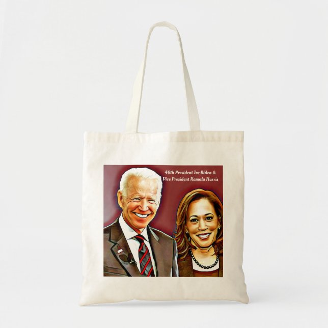 Bolso De Tela Joe Biden y Kamala Harris_ 46° presidente_ (Frente)