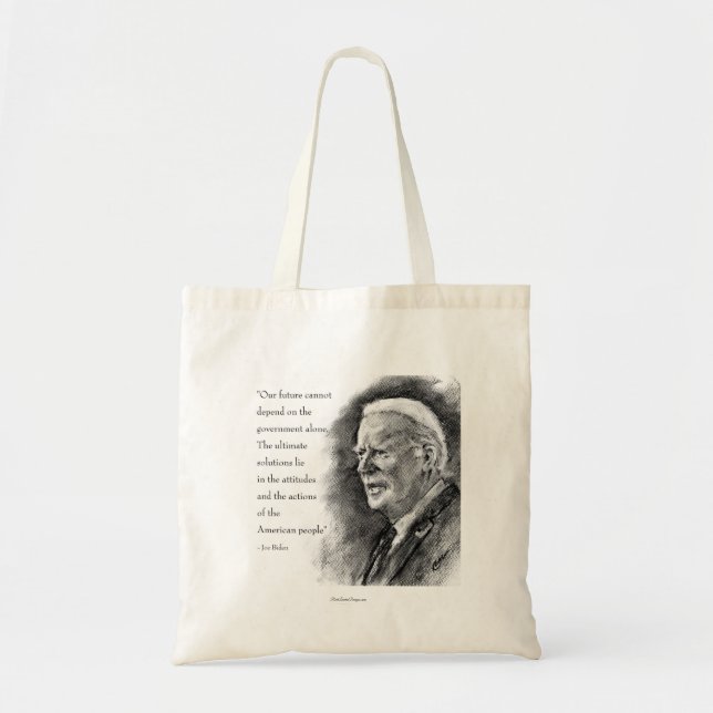 Bolso De Tela Joe Biden y Quote Ecofriendly (Frente)