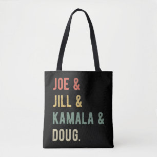 Bolso De Tela Joe y Jill y Kamala y Doug I