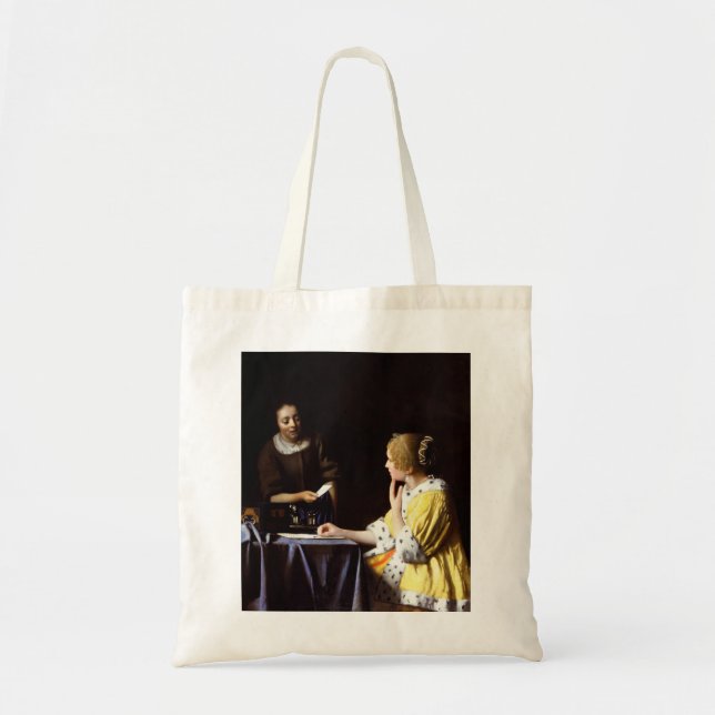Bolso De Tela Johannes Vermeer, amante y empleada doméstica (Frente)