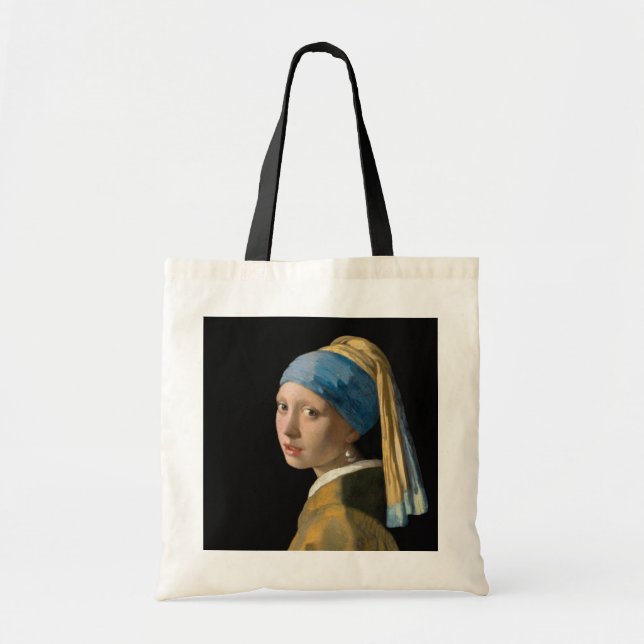 Bolso De Tela Johannes Vermeer, Chica de Pearl Earring (Frente)
