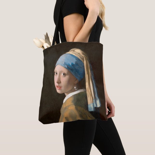 Bolso De Tela Johannes Vermeer, Chica de Pearl Earring (1665) (Detalle)